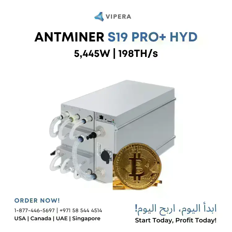 Bitmain Antminer S19 Pro+ Hydro 146T - 198TH/s 5445W