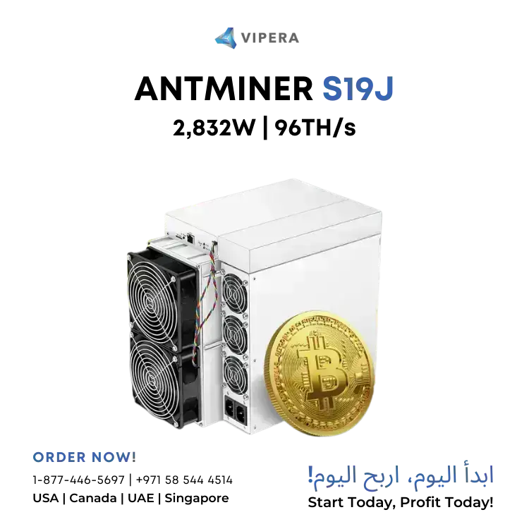 Bitmain Antminer S19j 96T 2832W
