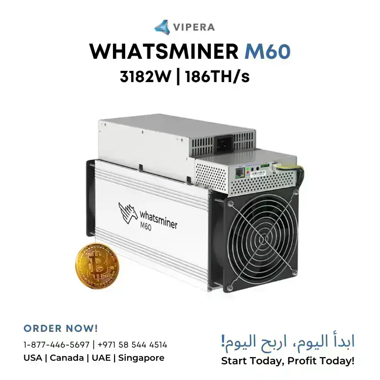 Microbt Whatsminer M60s 204th 212th Btc Miner | Viperatech