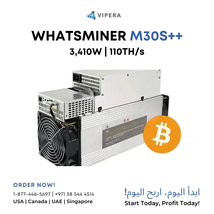 MicroBT Whatsminer M30S++ 110TH/s 3410W