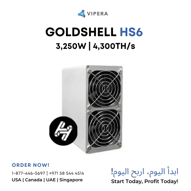 Goldshell HS6 4,300TH/s 3250W (HNS/SC)