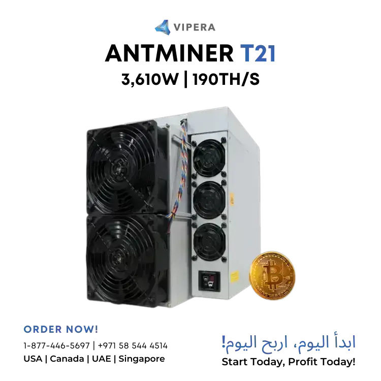 Bitmain Antminer T21 190TH/S – 233TH/s 3610W