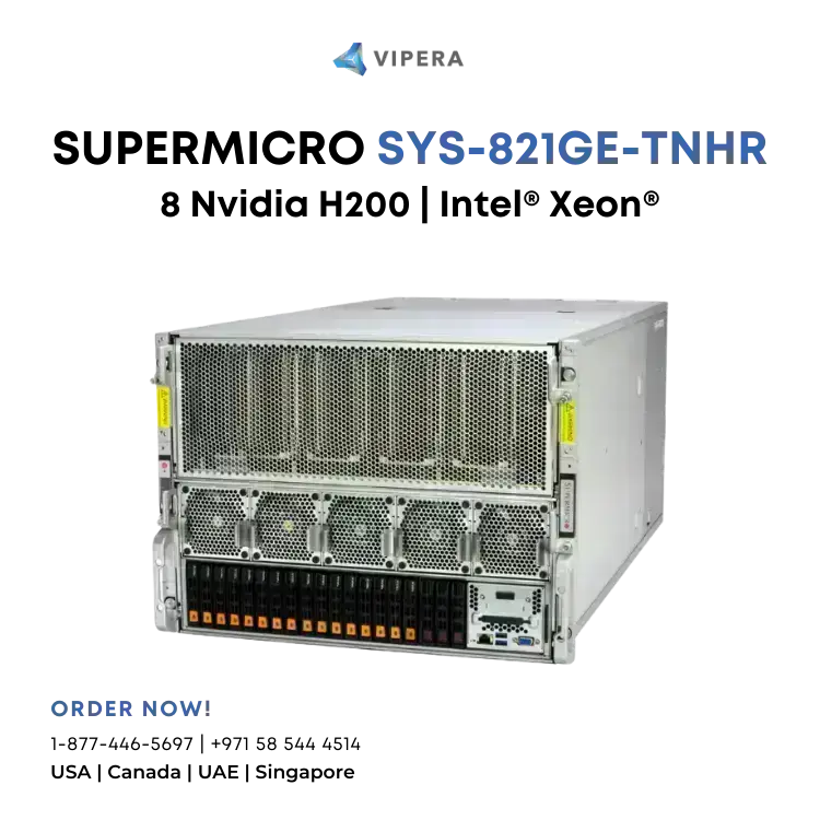 Supermicro Nvidia H200 SYS-821GE-TNHR(8U X13 8GPU) AI Server Bundle