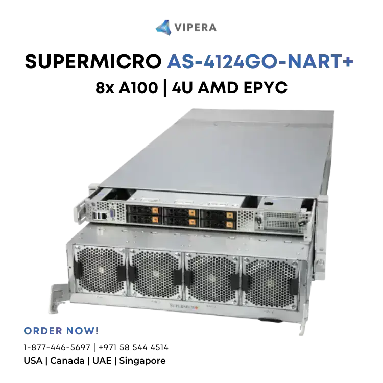 SUPERMICRO 8x A100 AI AS-4124GO-NART+ Server