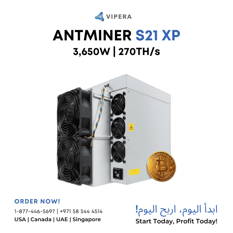 Bitmain Antminer S21 XP 270T 3650W Bitcoin Miner