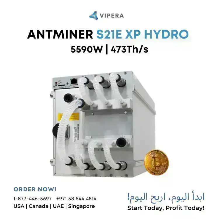 Bitmain Antminer S21E XP Hydro 473Th/s 5590W