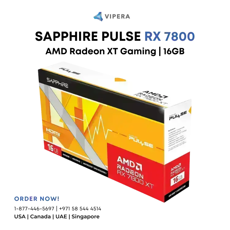 Sapphire Pulse AMD Radeon RX 7800 XT Gaming Graphics Card with 16GB GDDR6 | 11330-02-20G