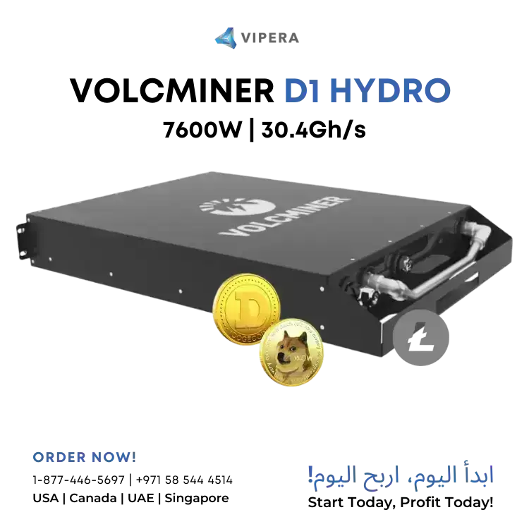 Volcminer D1 Hydro 30.4Gh/s 7600W (LTC, DOGE MINER)