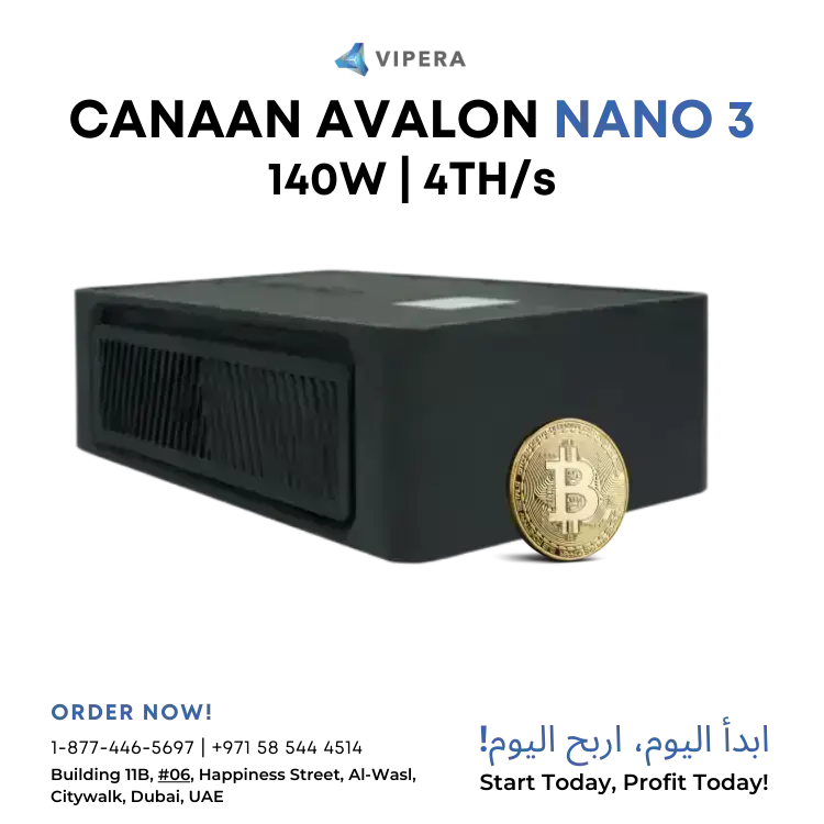 Canaan Avalon Nano 3 Home Miner 4Th/s 140W (BTC)