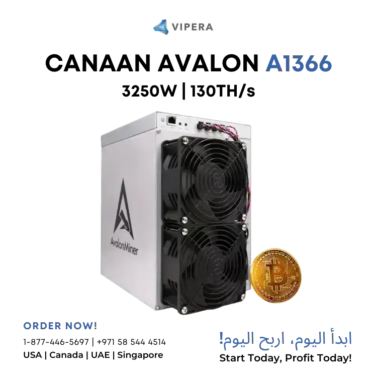 Canaan AvalonMiner A1366 130TH/s 3250W