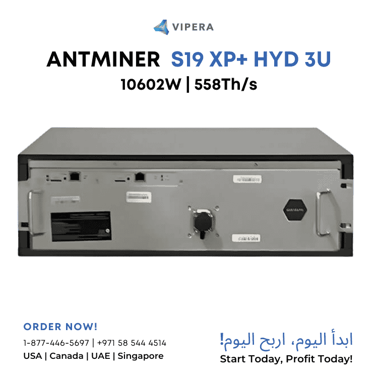 Bitmain Antminer S19 XP+ Hyd 3U 558Th Bitcoin Miner