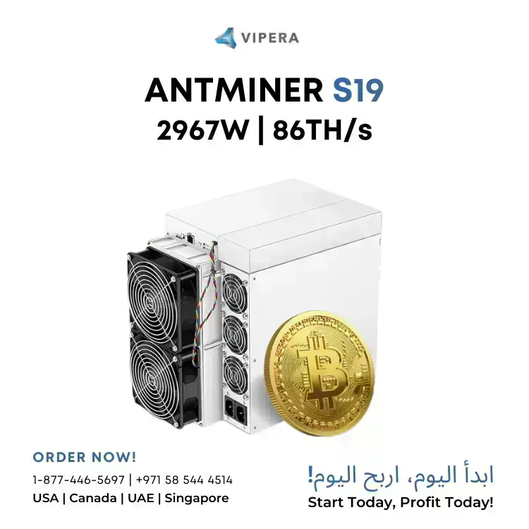 Bitmain Antminer S19 86T 2967W