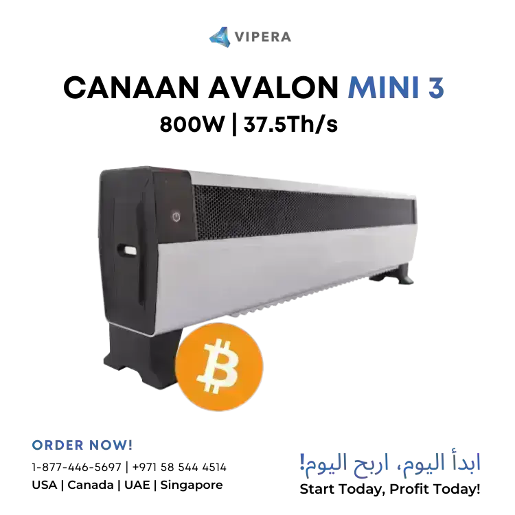 Canaan Avalon Mini 3 Home 37.5Th/s 800W (BTC/BCH/BSV)