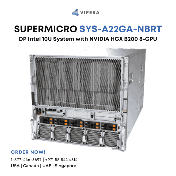 Supermicro HGX B200 GPU SuperServer SYS-A22GA-NBRT-1