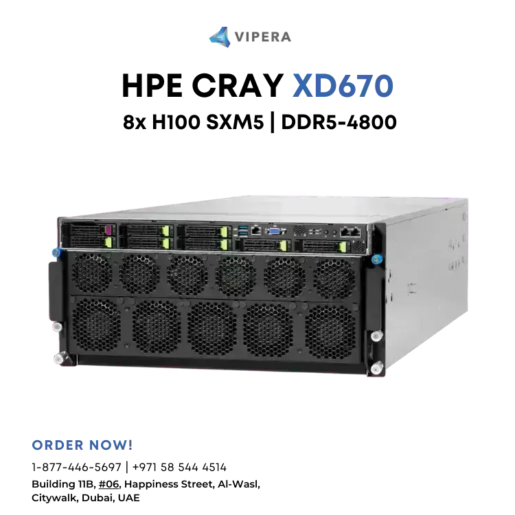 HPE Cray XD670 HGX H100 SXM Deep Learning 3U