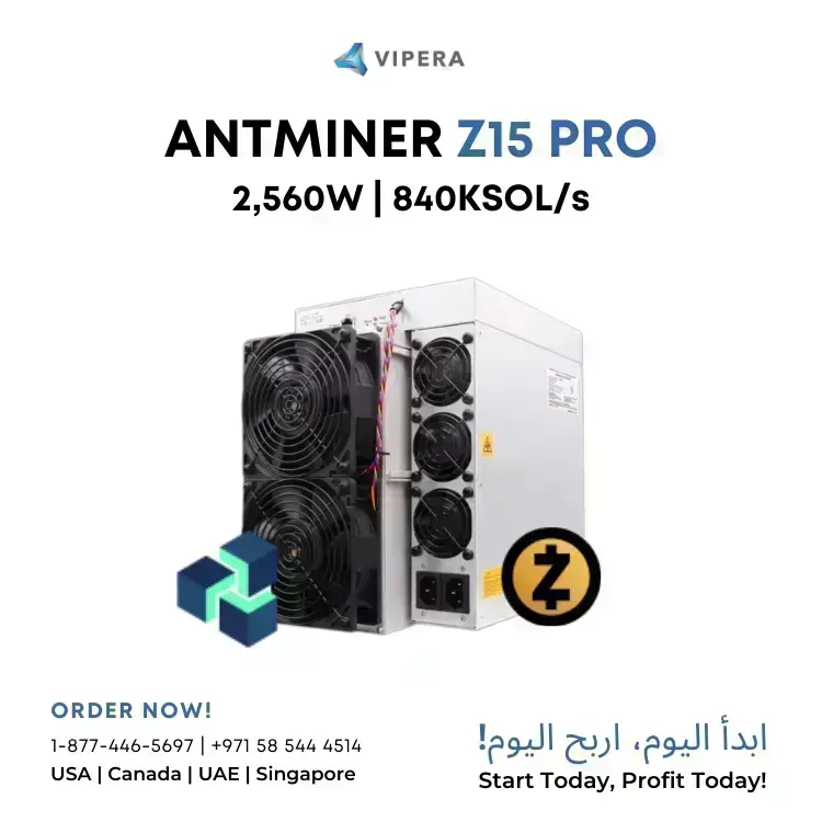 Bitmain Antminer Z15 Pro 840 Ksol S Zcash | Viperatech | Viperatech
