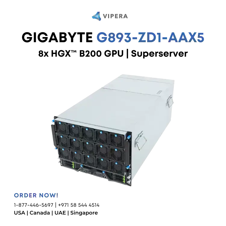 GIGABYTE G893-ZD1-AAX5 HGX™ B200 8-GPU SERVER